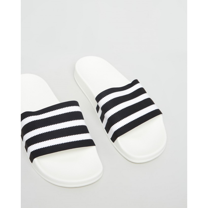 Adilette - Unisex White & Black by Adidas Originals