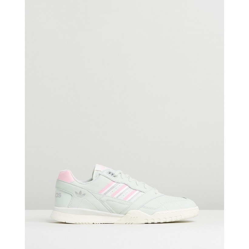 A.R Trainers - Unisex Linen Green, True Pink & Off White by Adidas Originals