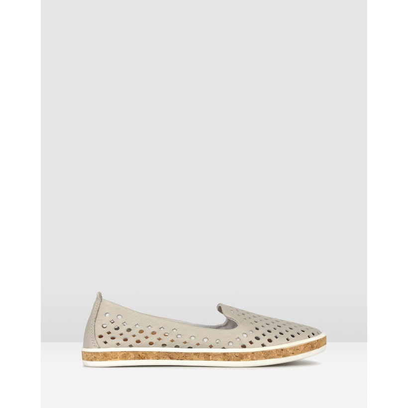 Louis Perforated Leather Loafers Ice by Airflex