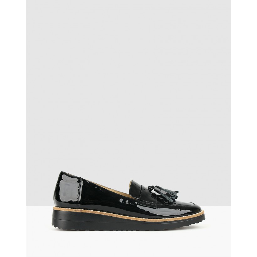 Dori Patent Leather Loafers Black by Airflex