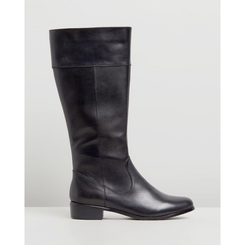 Lou Leather Boots Black Leather by Atmos&Here