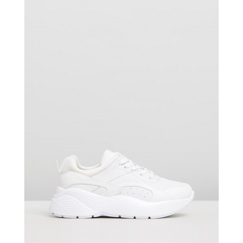 Romy Leather Sneakers White Leather by Atmos&Here