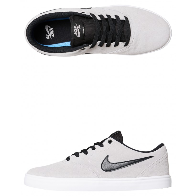 Sb Check Solarsoft Suede Shoe Atmosphere Gery By NIKE