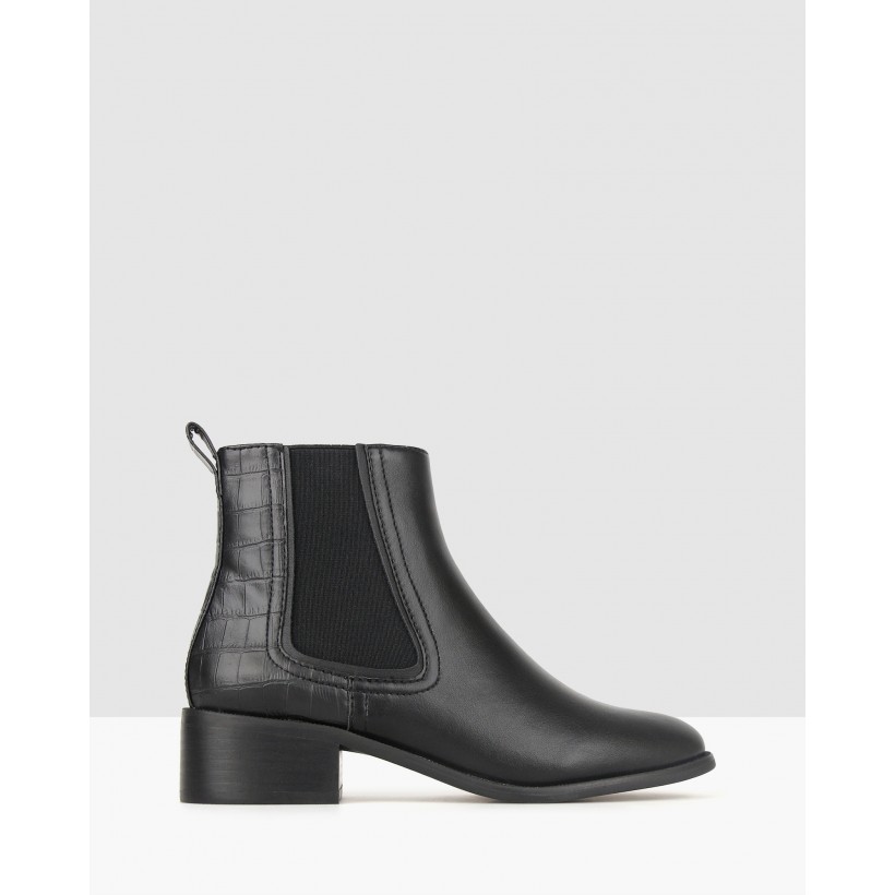 Destiny Block Heel Chelsea Boots Black by Betts