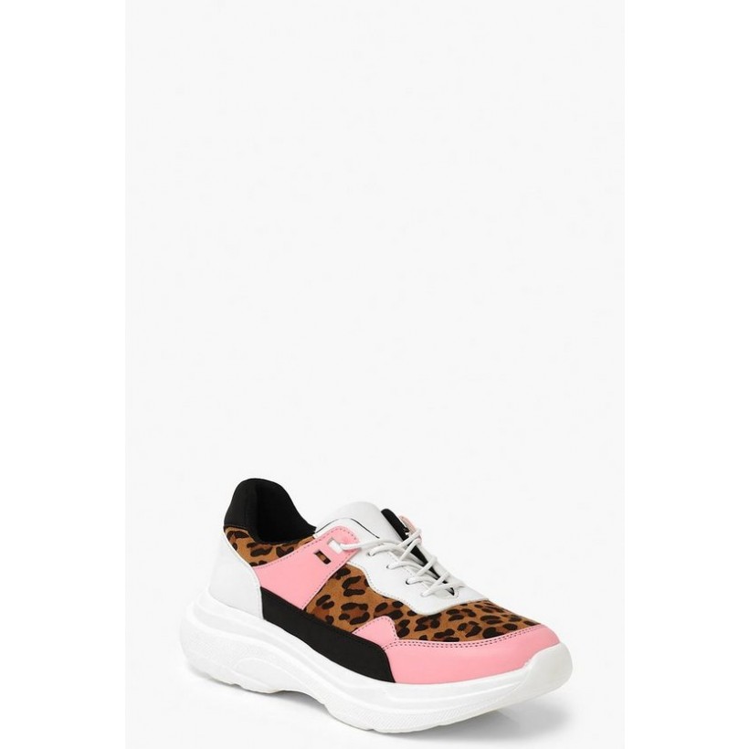 Leopard Chunky Sneakers in Leopard