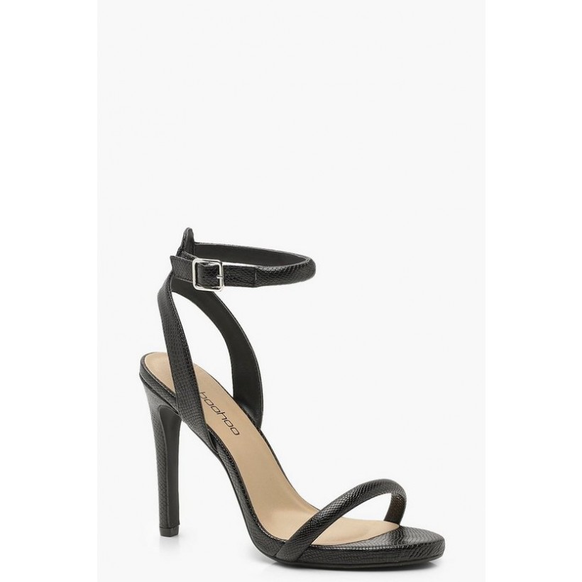 Lizard Two Part Heels in Black