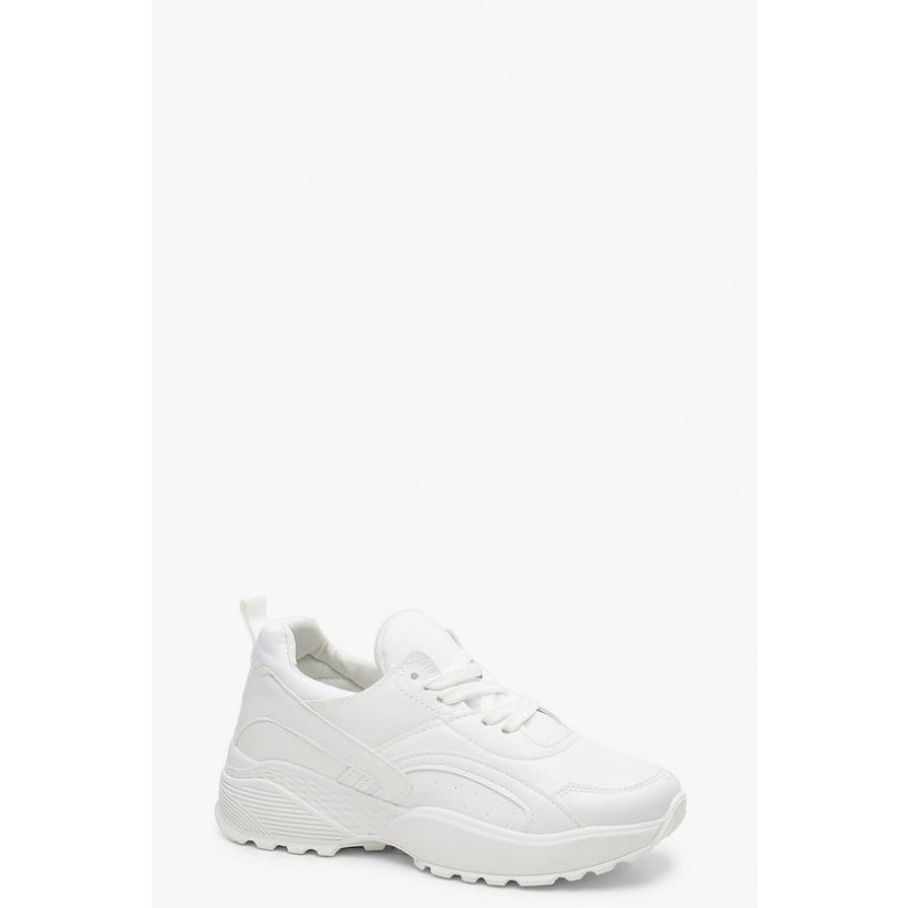 Chunky Dad Trainers in White