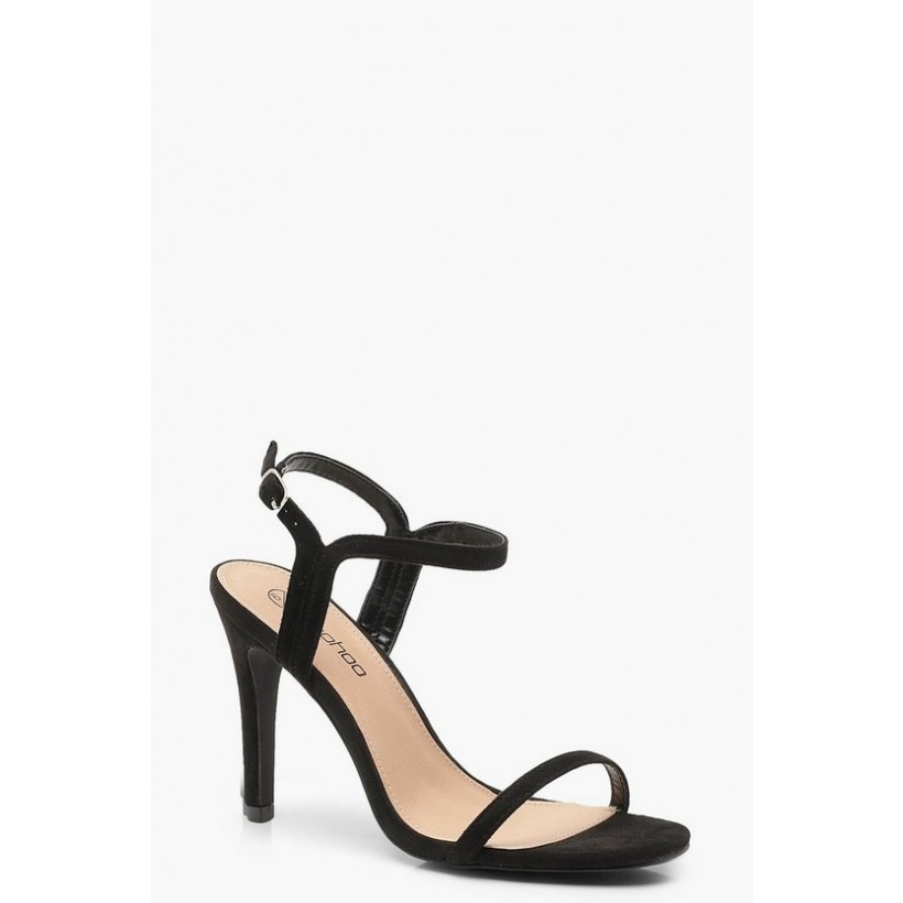 Extra Wide Fit 2 Part Heels in Black