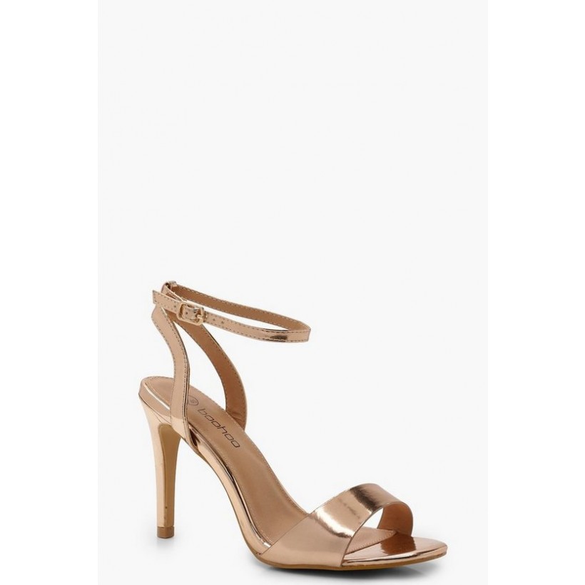 Extra Wide Fit 2 Part Heels in Rose Gold