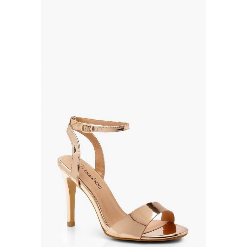 Wide Fit 2 Part Side Panel Heels in Rose Gold
