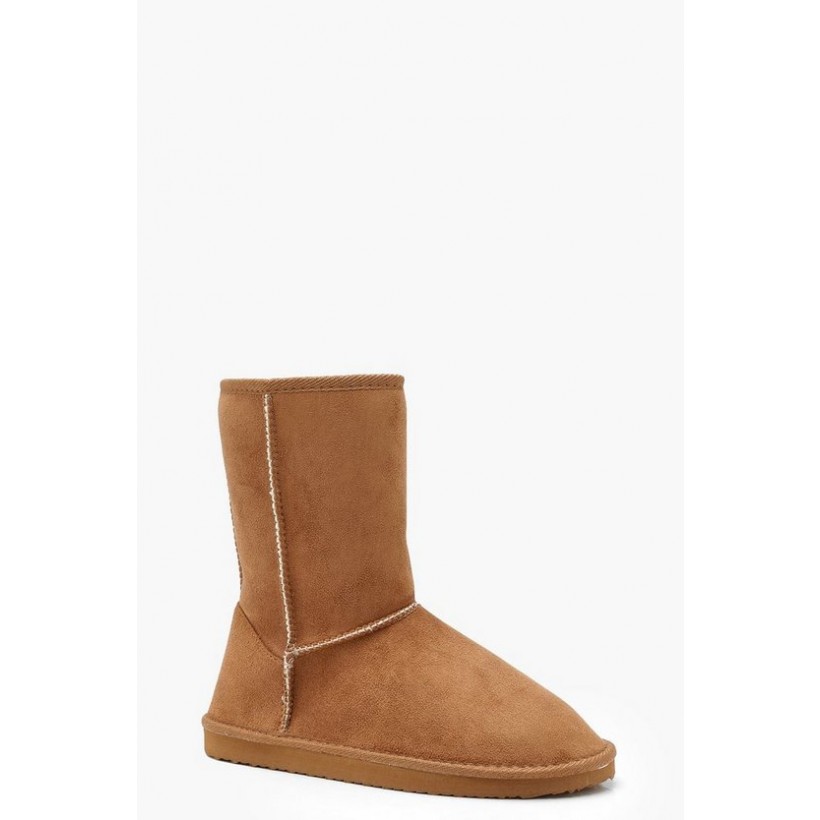 Cosy Shoe Boots in Tan