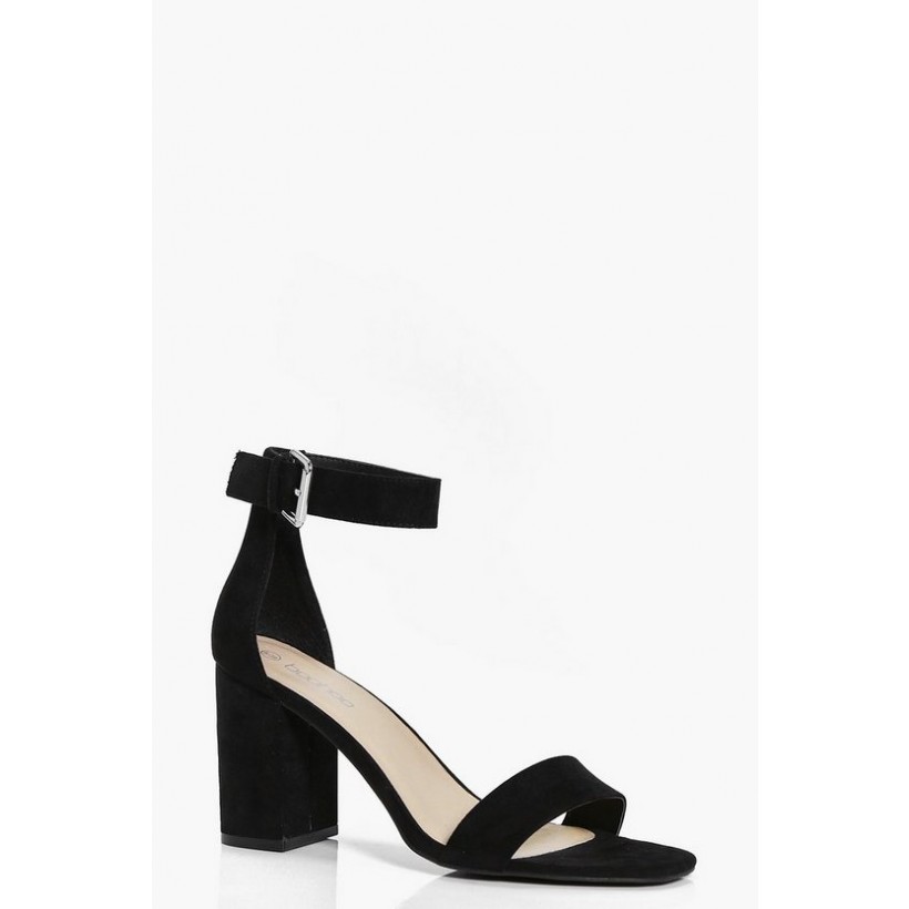 Two Part Block Heels in Black