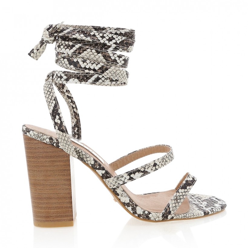 Neila Cream Snake/Natural by Billini Shoes