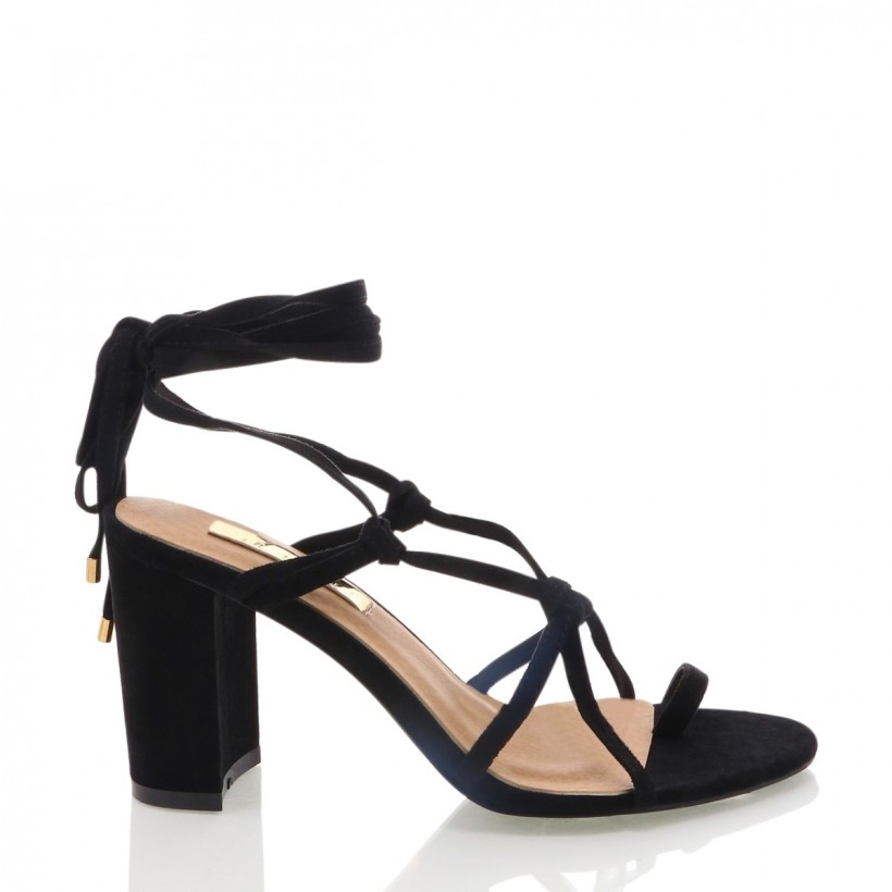 Rania Black Suede by Billini Shoes