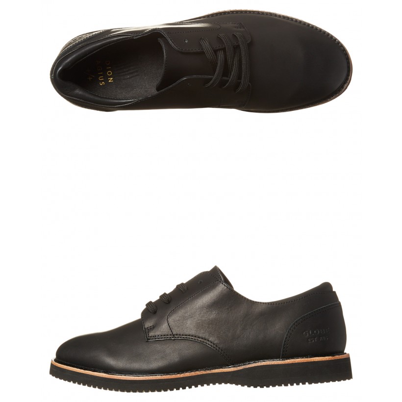 Wolf Leather Shoe Black Black Agius By GLOBE