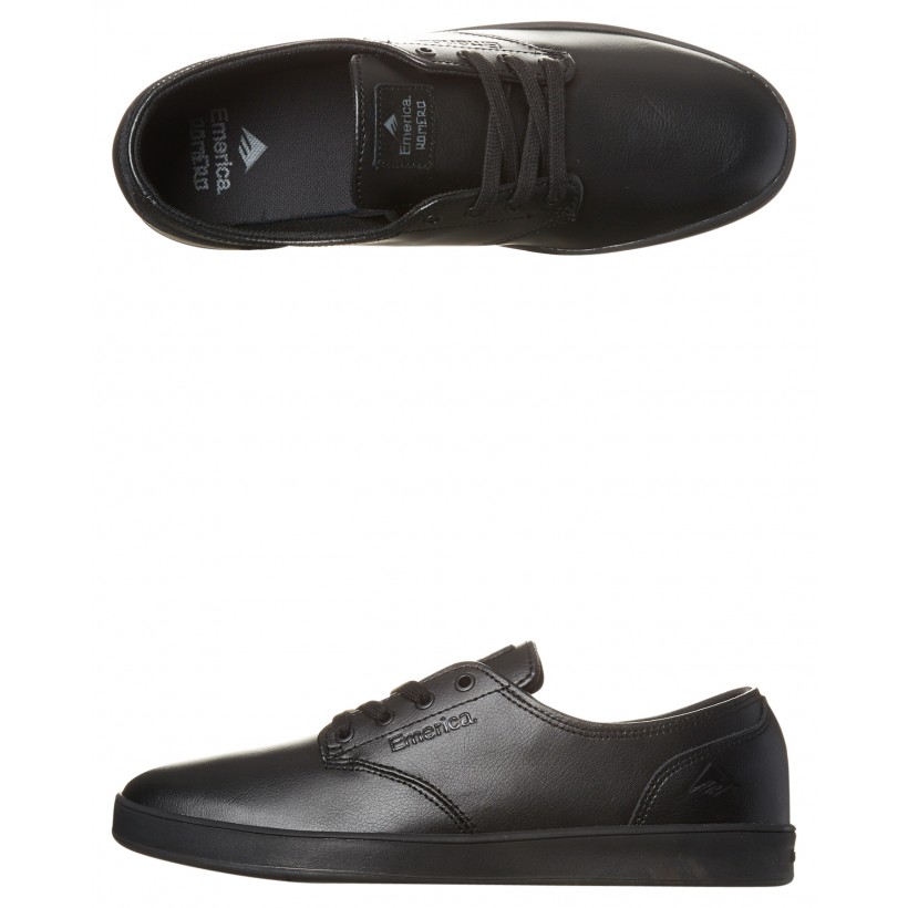 The Romero Laced Smu Shoe Black Black Black By EMERICA