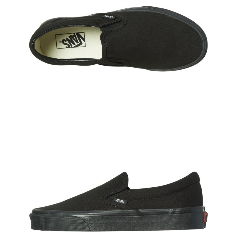Womens Classic Slip On Shoe Black Black By VANS