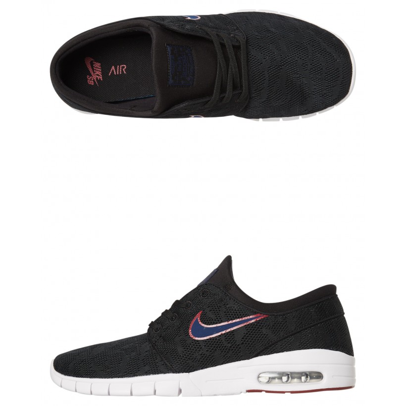 Mens Stefan Janoski Max Shoe Black Blue By NIKE