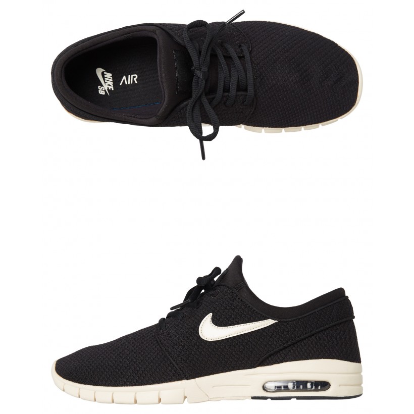 Mens Stefan Janoski Max Shoe Black Cream By NIKE