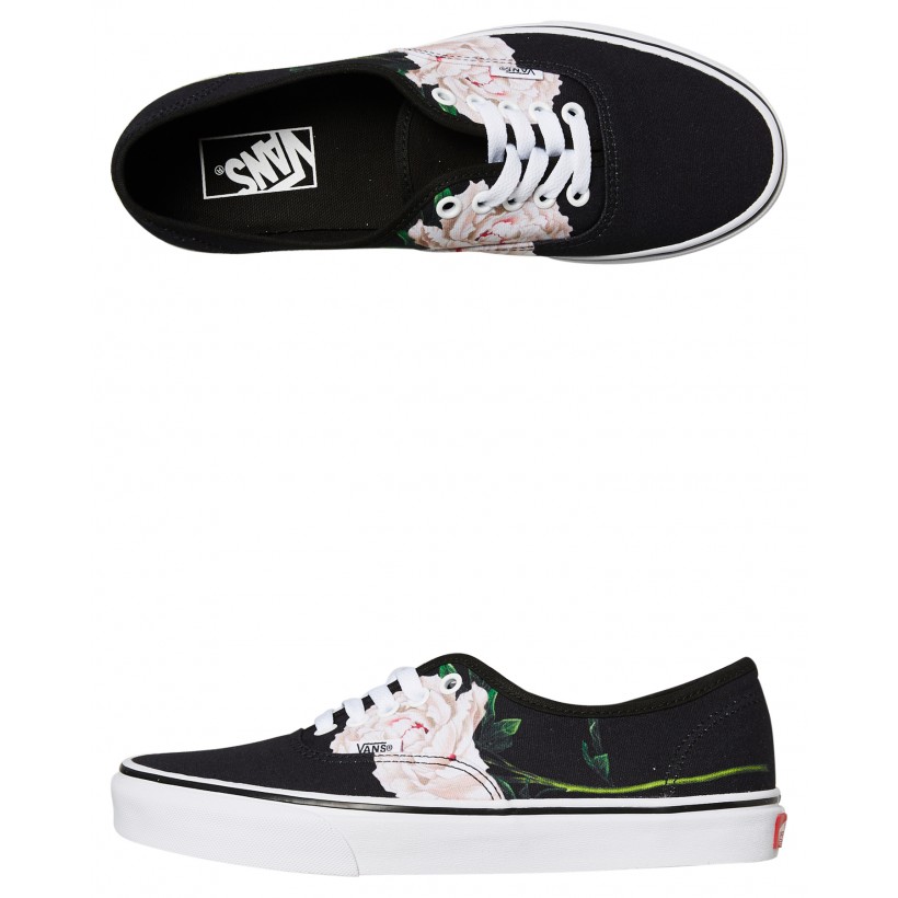 Womens Authentic Shoe Black Floral By VANS