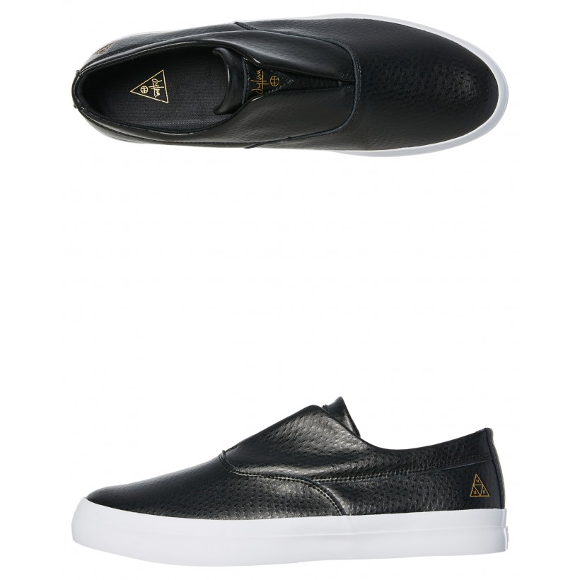 Dylan Leather Slip On Shoe Black By HUF