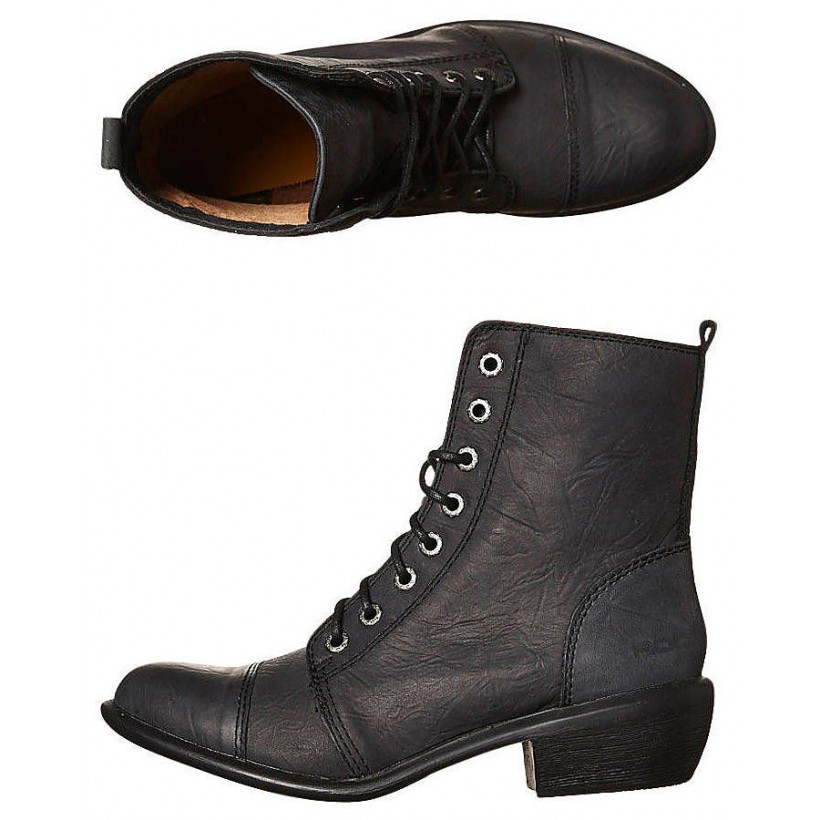 Territory Leather Boot Black Oily
