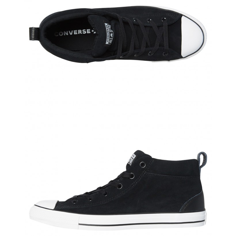Chuck Taylor All Star Street Suede Shoe Black White By CONVERSE