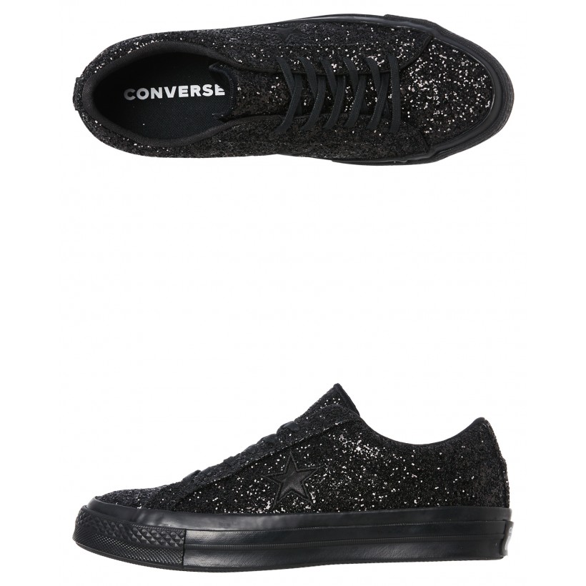 Womens One Star Ox Shoe Black By CONVERSE