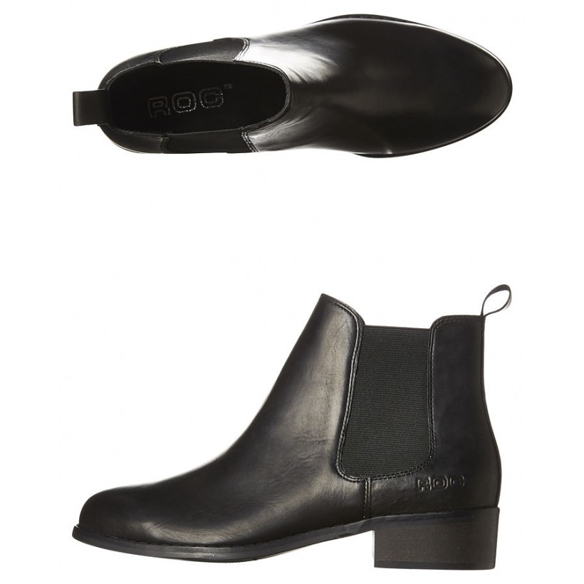 Vespa Leather Boot Black