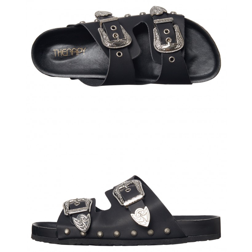 Womens Dukes Slide Black By THERAPY