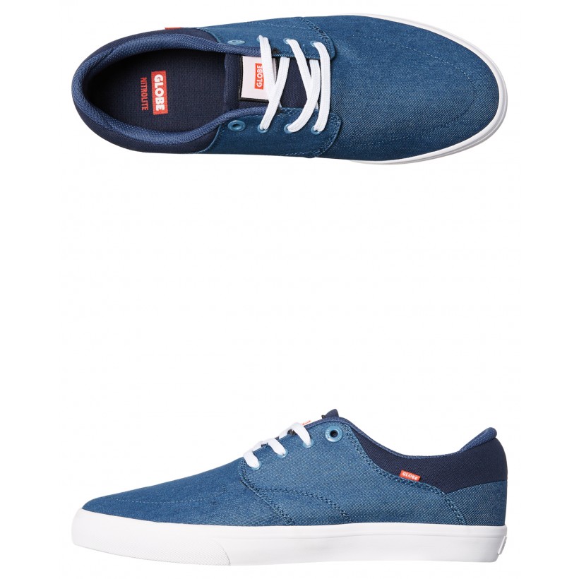 Chase Suede Shoe Blue Twill By GLOBE