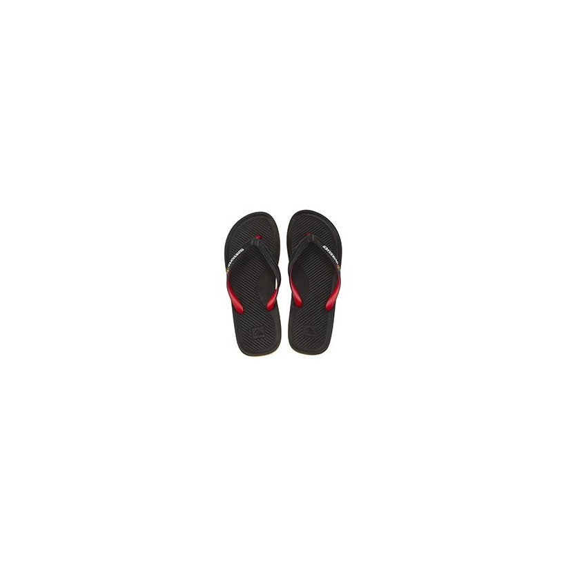 Thongs in Black/Red/Green by Quiksilver