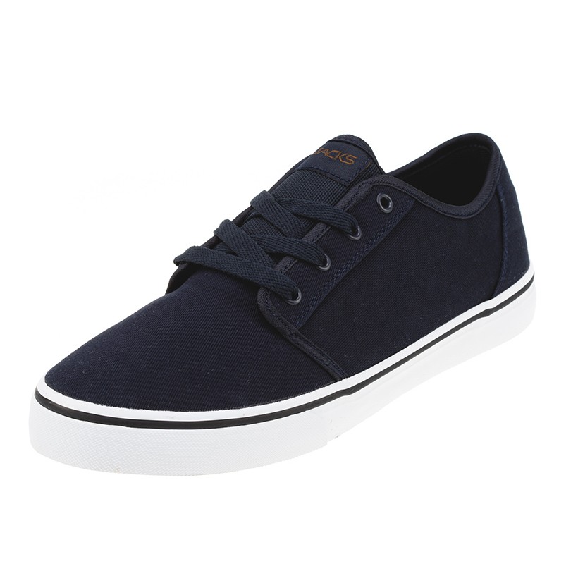 Mens Imperial Shoes in "Navy Twill/Brown Lthr"  by Jacks