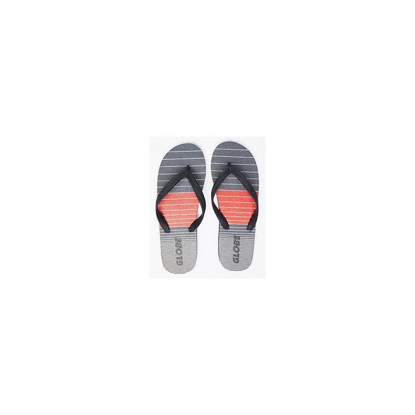 Aggro Thongs in Grey/Red/Black by Globe