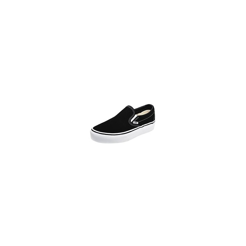 Womens Classic Slip-On Platform Shoes in Black by Vans