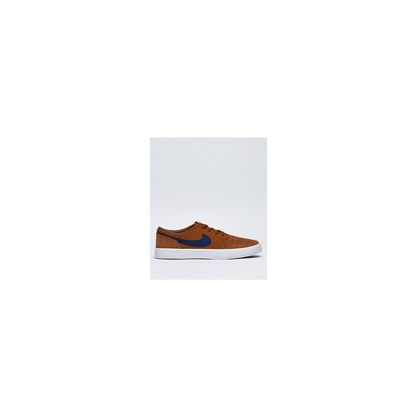 Portmore II Shoes in Tan/Blue by Nike