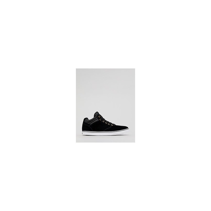 Highgate Hi-top Shoes in Black/White by Sanction