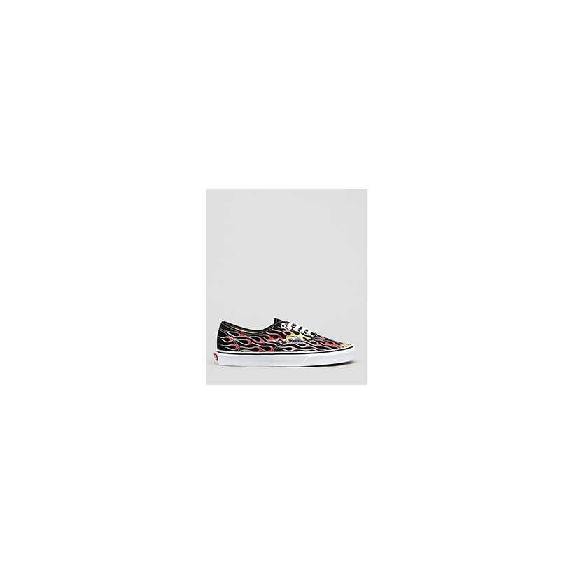 Authentic Flame Shoes in "Flames Black/True White"  by Vans