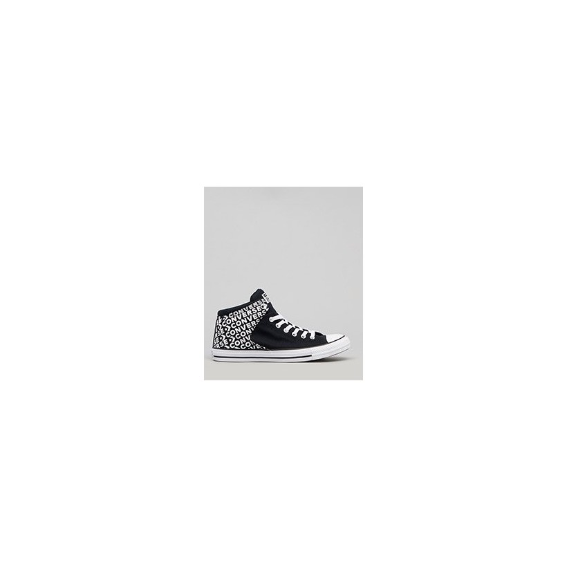 Chuck Taylor High Street in Black/Black/White by Converse