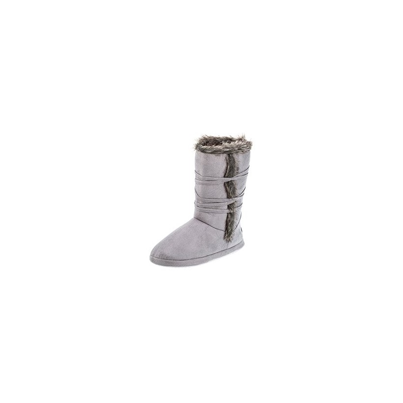 Olympia Slipper Boots in Light Grey by Sleepy Squirrel