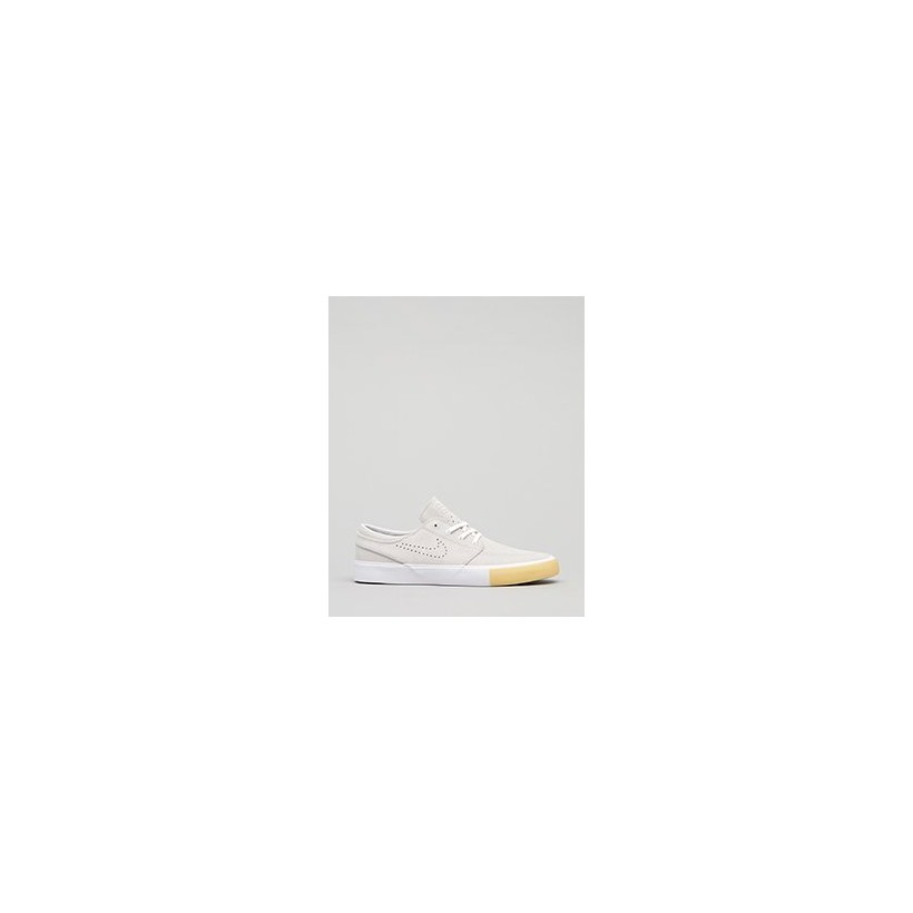 Janoski Slim Shoes in White/White-Vast Grey-Gum by Nike