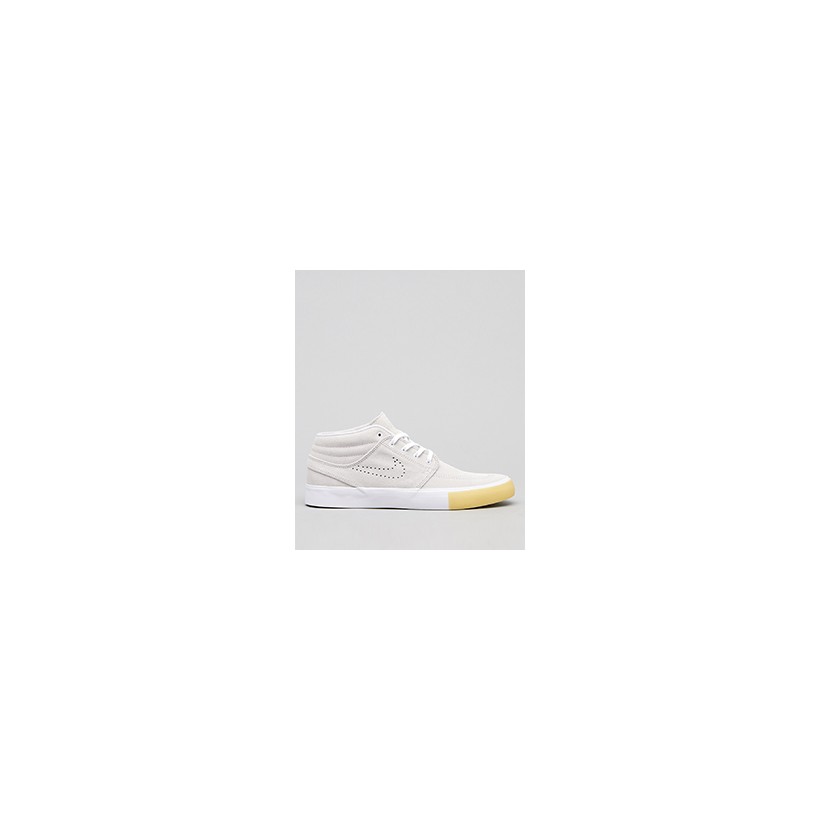 SB Zoom Janoski Mid Shoes in "White/White-Vast Grey-Gum"  by Nike