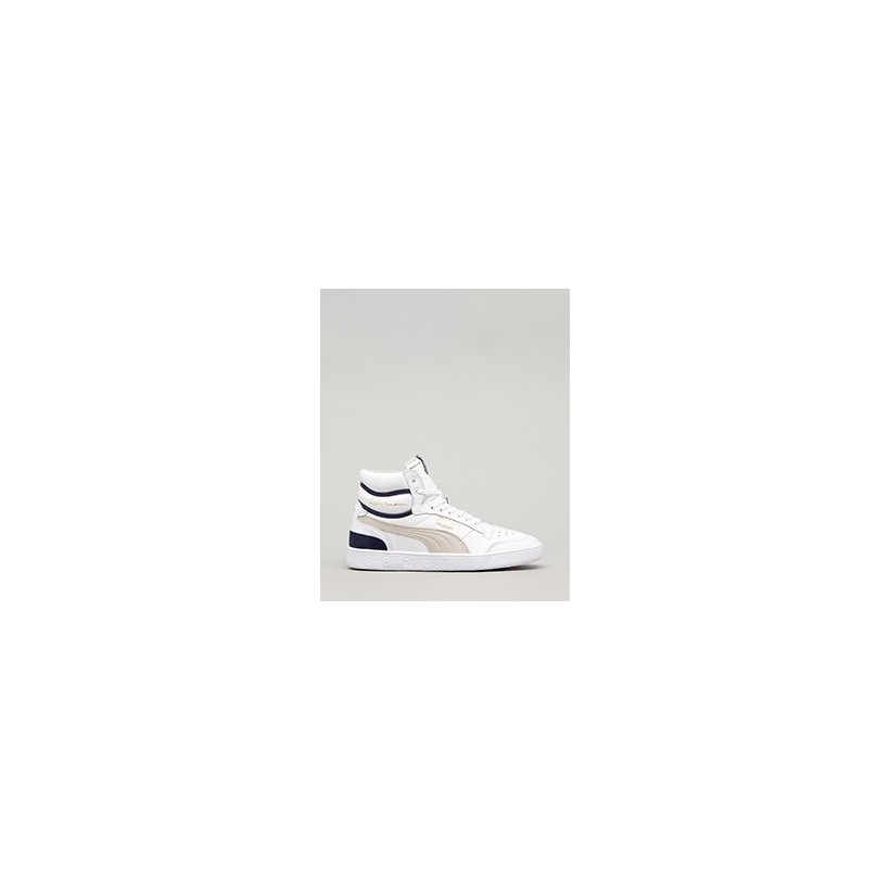 Ralph Sampson Mid OG Shoes in Puma White-Grey/Viol/Pea by Puma