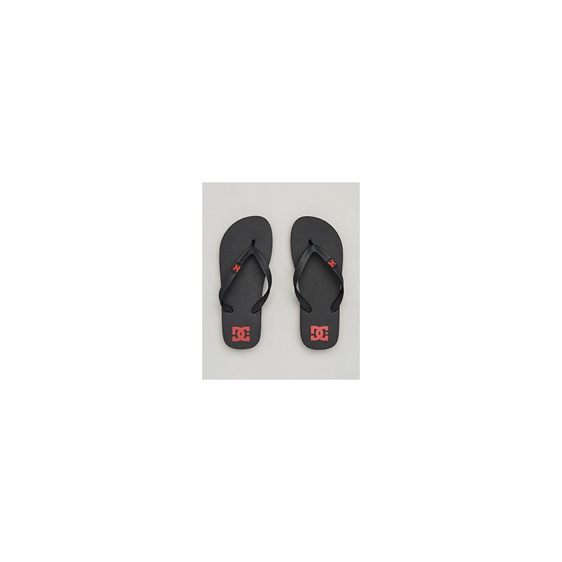 Spray Thongs in "Black/Red/Black"  by DC Shoes