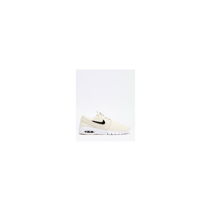 Womens Stefan Janoski Max Shoes in Cream/White by Nike