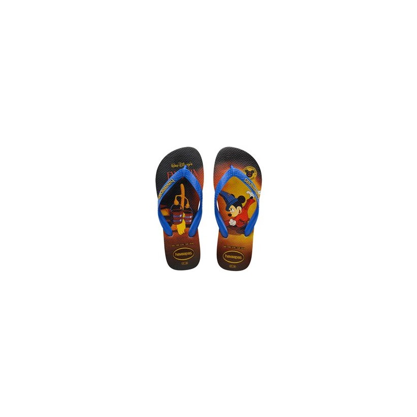 Disney Mickey Mouse 90th Anniversary Thongs in Black/Blue by Havaianas