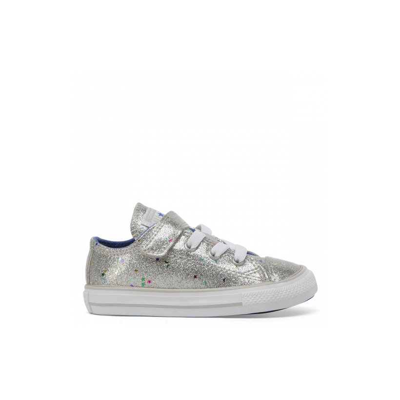 Chuck Taylor All Star Galaxy Glimmer 1V Toddler Low Top Silver