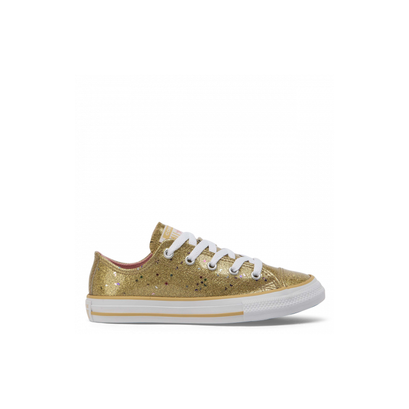 Chuck Taylor All Star Galaxy Glimmer Junior Low Top Gold