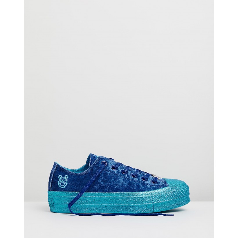 CONVERSE x MILEY Chuck Taylor All Star Lift Blue Sparkle by Converse