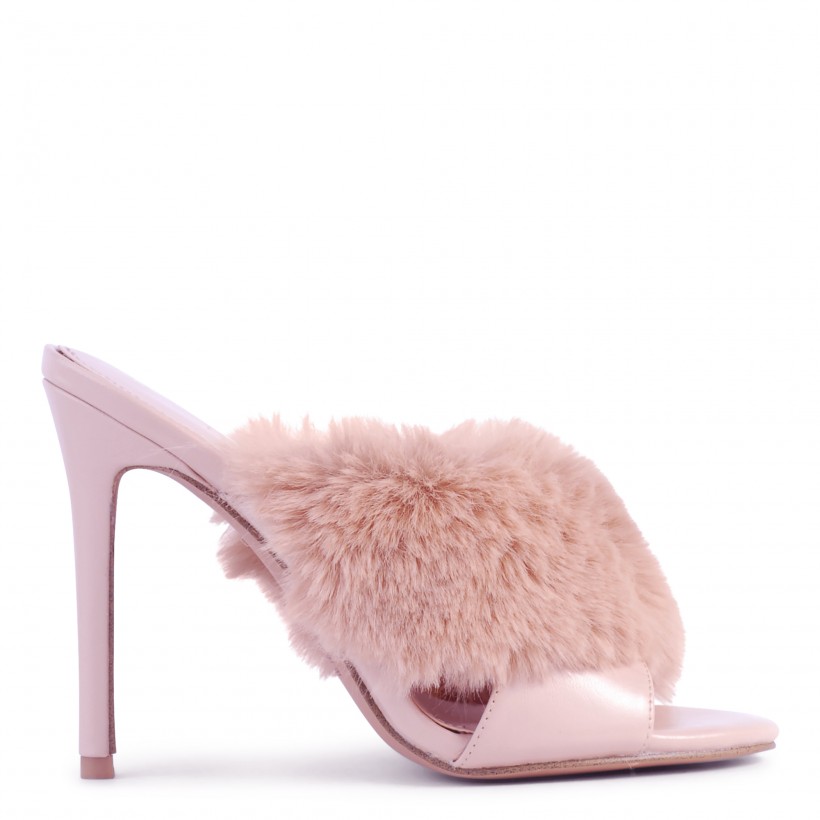 Davina - Rose Quartz Faux Fur by Siren Shoes